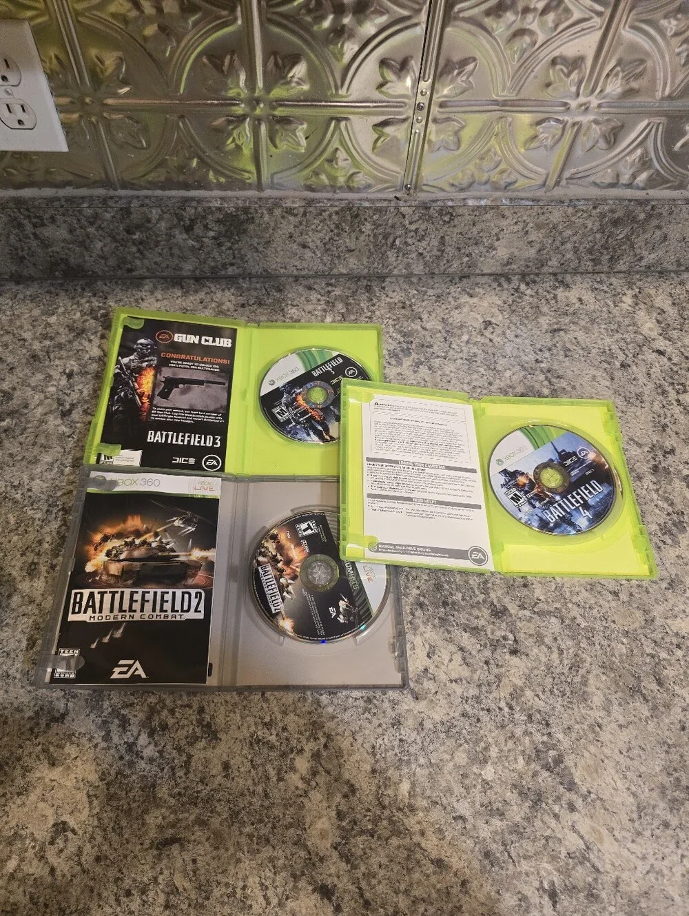 Xbox 360 Battlefield 2 Modern Combat/3/4 Game Lot